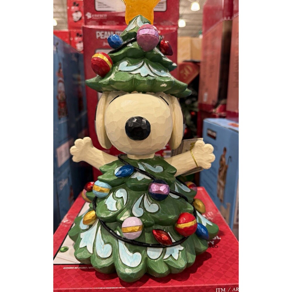 Enesco Jim Shore Peanuts Snoopy Christmas Tree Resin Painted Figurine 1851596